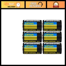 3V Lithium CR123A Batteries - 6 Pack, Long-Lasting Power for Cameras & Devices