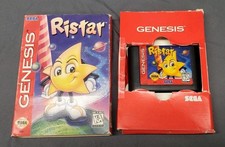 Rare Ristar Video Game (Sega Genesis, 1995) With Cardboard Box Authentic Tested