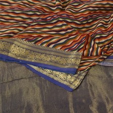 Sanskriti Vintage Heavy Sarees Pure Silk Leheria Print  Woven Sari Fabric