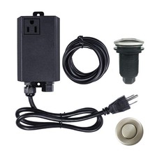 Garbage Disposal Air Switch Kit Sink Top Waste Disposal Stainless Steel Brush...