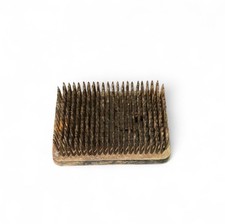 VTG Japanese Rectangular Metal Kenzan Floral Frog Ikebana Flower Holder Japan