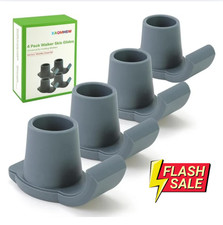 4 Pack Walker Skis Glides   Universal Sliders for Folding Walkers, Ideal Mobilit