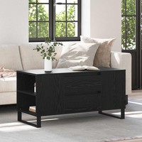 Couchtisch Schwarz Eichen-Optik 102 X 44,5 X 50 Cm
