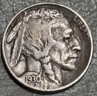1930 Buffalo Nickel, nice original VF Condition Full Date, 2/3 Horn detail