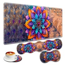 Large Gaming Mouse Pad  Keyboard Wrist Rest  Wrist Support  Coaster Set XXL