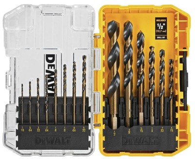 DEWALT Drill Bit Set 14-Piece 135 Degree Split Point For Plastic Wood and Met...