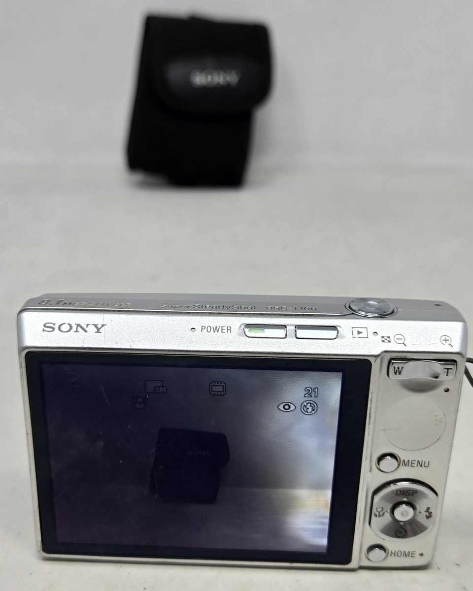 Sony Cyber-shot DSC-T100 8.1MP Digital Camera - Silver for sale