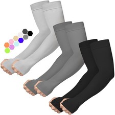 Arm Sleeves for Men Women Upf 50 Compression Arm Sleeve for UV Blocking Prote...