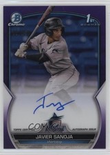 2023 Bowman Chrome Prospect Purple Refractor /250 Javier Sanoja Auto 06qf
