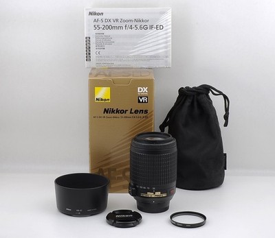 Near Mint】Nikon 55-200mm f/4-5.6G ED IF AF-S DX VR Zoom Lens From