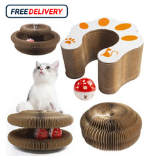 Magic Organ Cat Scratching Board Cat Scratcher Toy Cardboard Foldable Cat Toy AT