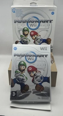 Mario Kart Wii Game Bundle Big Box Official Nintendo Steering Wheel Tested PAL - Image 1 of 4