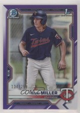 2021 Bowman Draft Chrome Purple Refractor 134/250 Noah Miller #BDC-109 0wb0