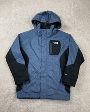 The North Face Jacket Youth M 10/12 Blue Black HyVent Full Zip Hooded Outdoors
