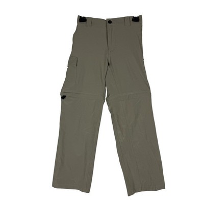 Magellan Outdoors Pants Kids 10-12 Beige Convertible Cargo Fishing Zip Off
