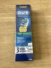 🪥 Oral-B Dual Clean Replacement Brush Heads 3-Pack 💙 Superior Cleaning
