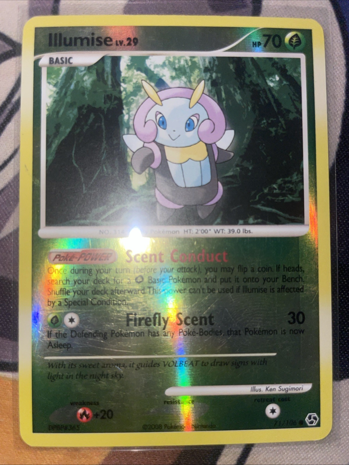 Pokemon TCG Illumise LP #71/106 Great Encounters Reverse Holo Card
