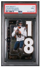 2024 Panini Select Numbers 18 Rookie Card #19 Caleb Williams Bears PSA 9 Mint