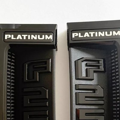 2Pcs SET Platinum Editon EMBLEMS FRONT FENDER Badges FITS for 17-22 F250 BLACK
