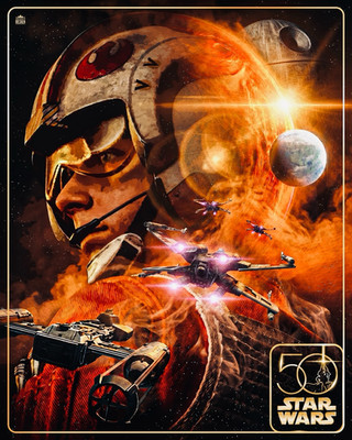Star Wars 50th Anniversary Poster X-Wing Pilot Death