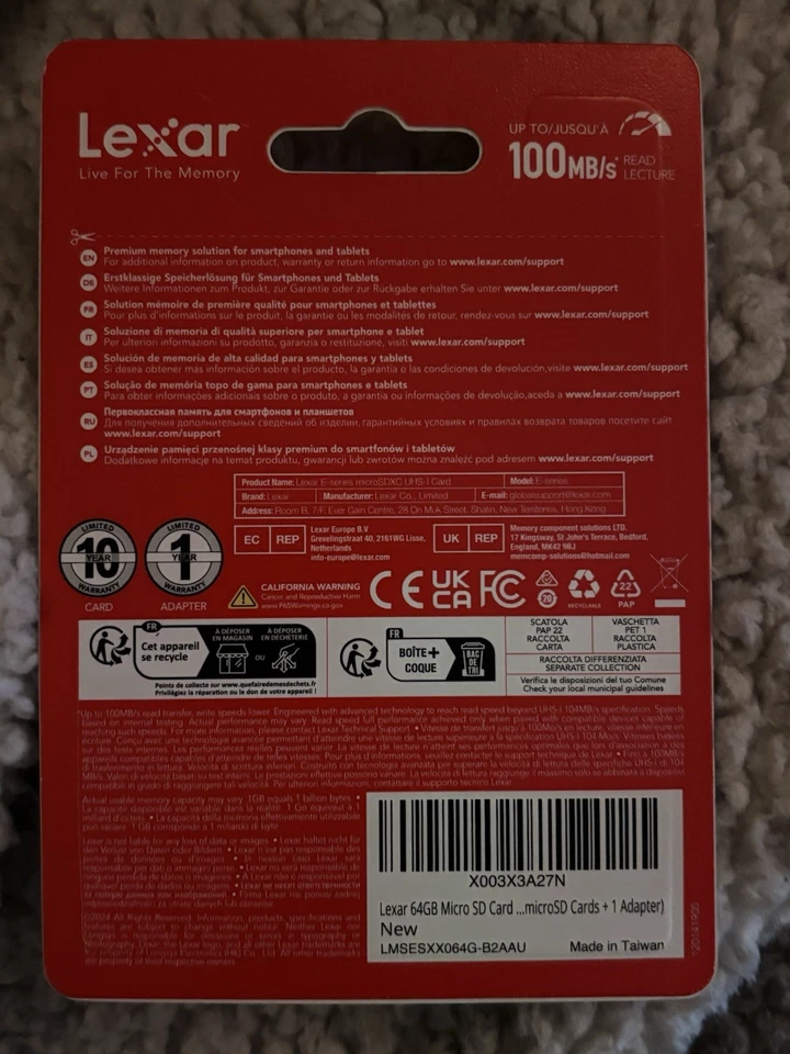 Lexar 128gb SD Card, Open Box Up To 100 Mb/s - Image 3 of 4