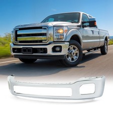 Front Bumper Chrome Steel for 2011-2016 Ford F-250 F-350 Super Duty with Fog