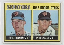 1967 Topps 1967 Rookie Stars Dick Bosman Pete Craig #459 b7j