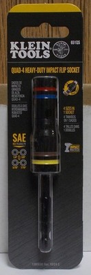 Klein Tools 651QS Quad-4 Impact Flip Socket SAE 1/4 3/8 5/16 7/16 in