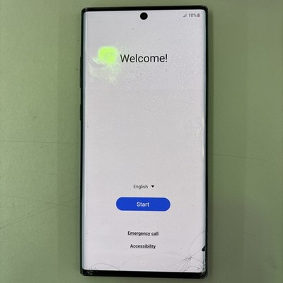 Samsung Galaxy Note10 - 256 GB -Aura Black (Unlocked) Broken but works wih S pen