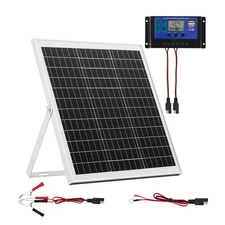 VEVOR Solar Battery Trickle Charger Maintainer 20W 12V with MPPT Controller