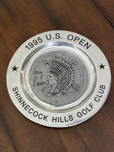 1995 U.S. Open Shinnecock Corey Pavin Signed Pewter Flag Plate 2026 British 