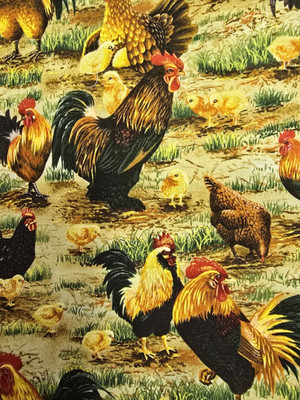 Farm by Fabric Visions Inc. FV-C4410-GOLDEN 1 yd. x 45 '' (Chickens)