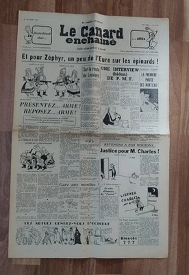Le Canard enchaîné n°1773 du 13 octobre 1954 - Photo 1/3
