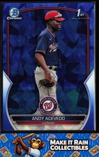 Andy Acevedo 1st 2023 Bowman Chrome Sapphire Edition Prospect #BCP-237 Nationals