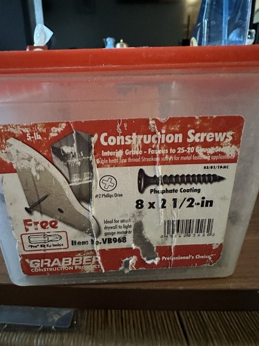 15 LB Grabber & Teks Screw Lot Drywall Construction Screws Assorted Sizes