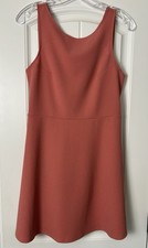 EXPRESS Women’s Coral Pink Sleeveless Dress Cocktail Party V-Back Size Small