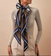 Hermes Scarf Triangle Jean Ex-Libris Cashmere Silk Triangle SeeDescription