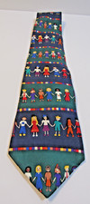 Save The Children Men's Necktie Tie Silk Children of The World Made in USA #T1-2