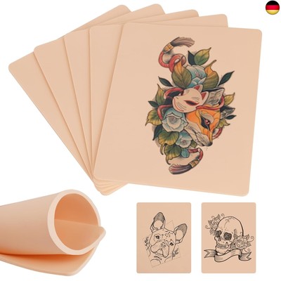 Kunsthaut Tattoo Übungshaut, TONBAO 5 Stück Tattoo Übungshaut 3mm Tattoo Ku