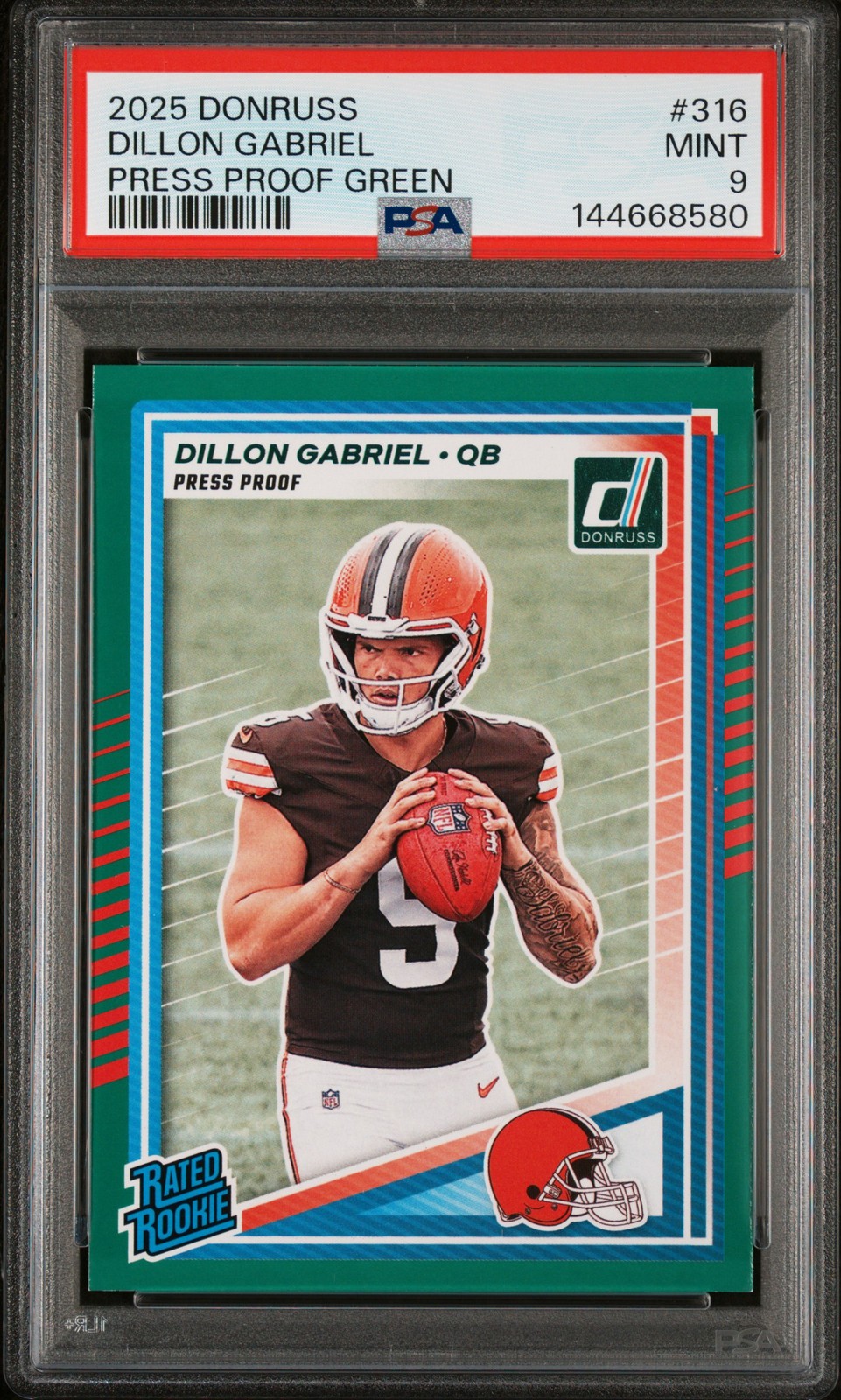 Dillon Gabriel Panini Donruss #316 Press Proof Green