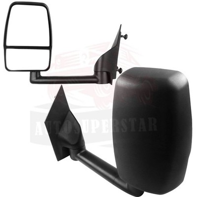 2 X Smooth Tow Manual Mirrors Driver Passenger For Chevy Express 1500 2003-2011