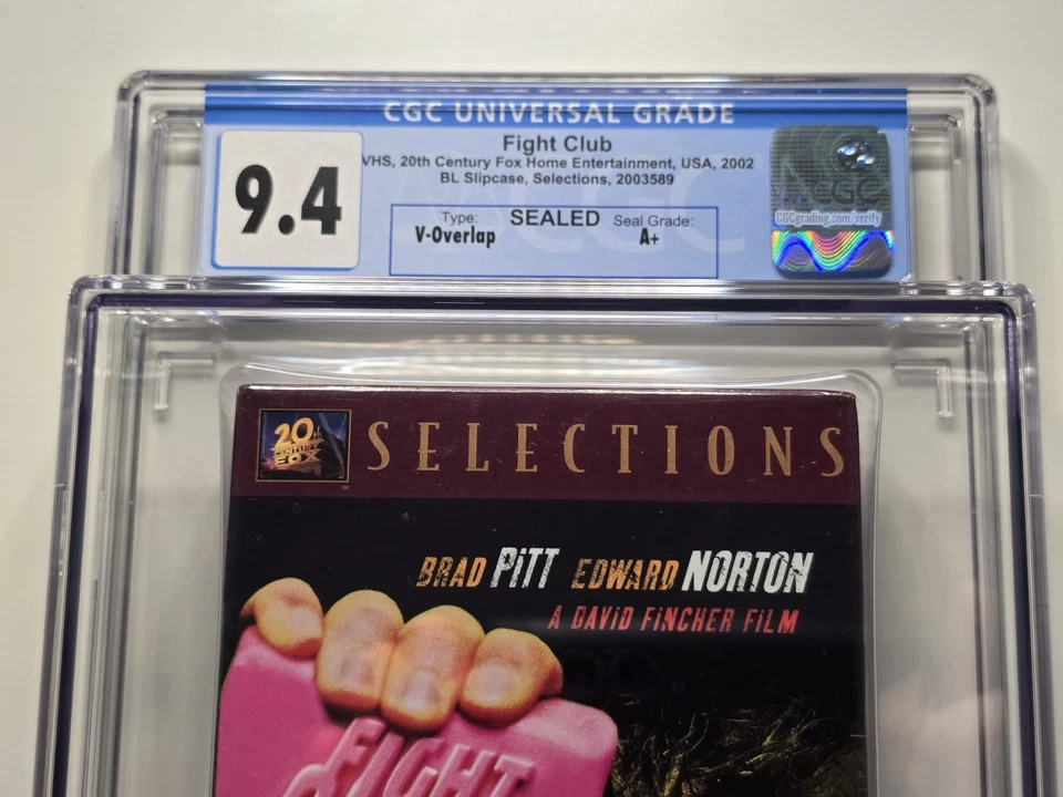 Fight Club (VHS, 2002, Selections) Brand New Sealed Graded CGC 9.4 A+ - Image 2 of 3
