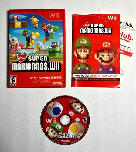 New Super Mario Bros. Wii (Nintendo Wii, 2009) Complete CIB & Tested