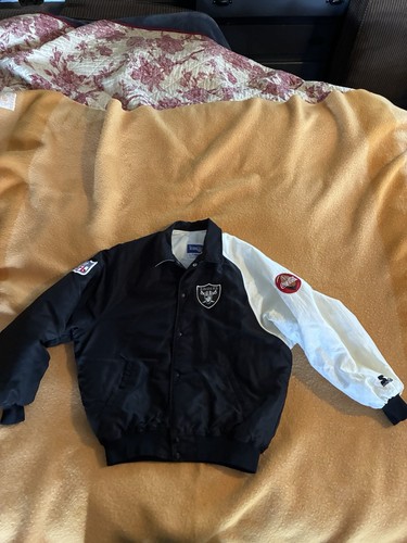 Oakland Raiders Vintage Team NFL Starter Jacket Size L New Haven CT Coca Cola - Afbeelding 1 van 14