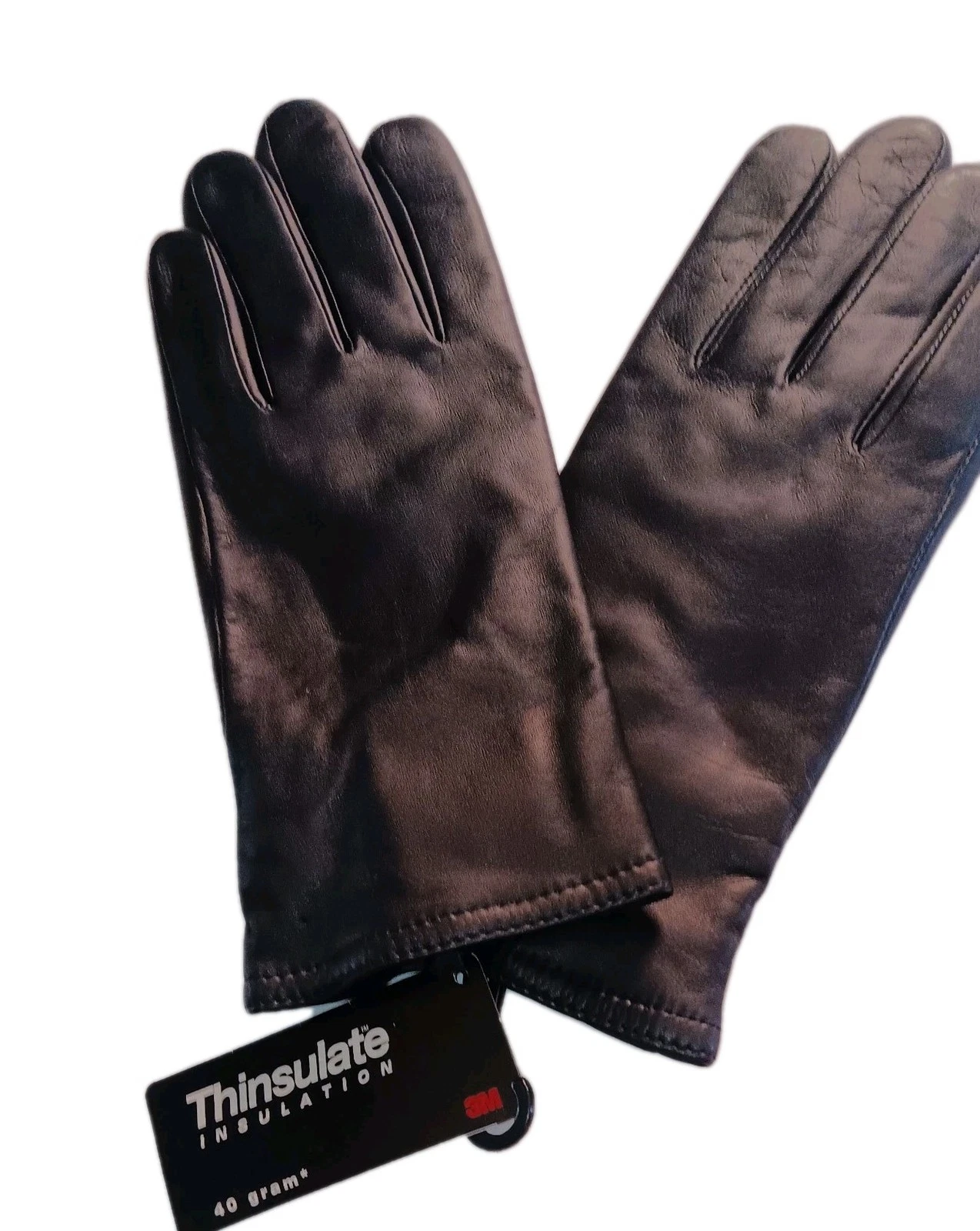 WOMEN'S THINSULATE GENUINE LEATHER GLOVES, BLACK, Large