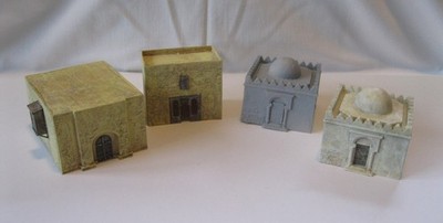 Trident Miniatures -H0 1:87- Arabisches Häuser Konvolut - 4 Modelle