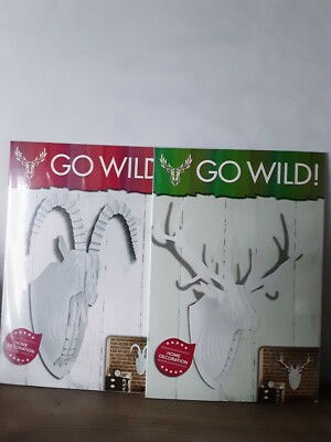 Cardboard Steinbock  Hirsch Go Wild 3D Wandbild Tierkopf NEU