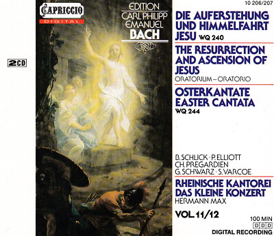 CPE Bach - Die Auferstehung und Himmelfahrt Jesu (2-CD, Prégardien, Schlick)