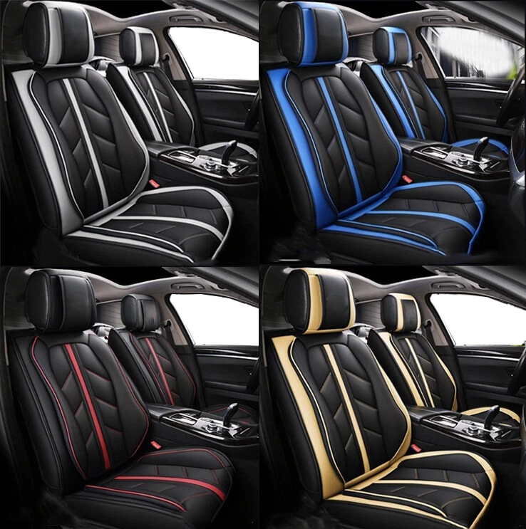 For Hyundai Leather Car Seat Covers 5-Seats Full Set Auto Interiors Cushion Deco - Изображение 2 из 4