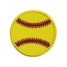 Softball Embroidered Applique Iron/Sew On Patch Sports Play